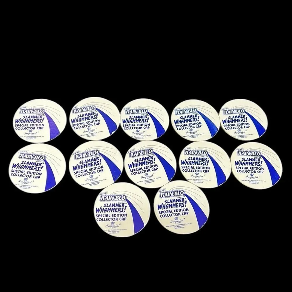 Vintage 90s Rain-Blo Slammer Whammers Special Edition Collector Caps Imperial